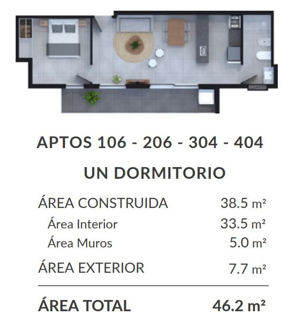 Plano de planta unidad 404
