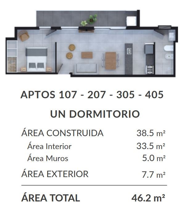 Plano de planta unidad 405