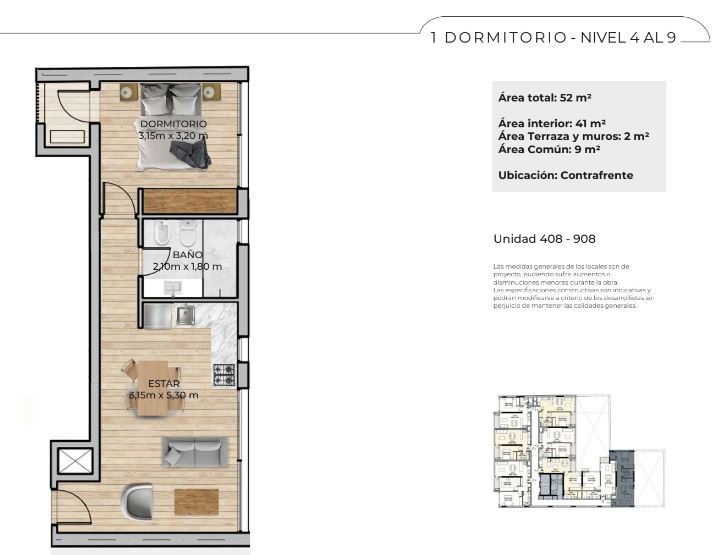 Plano de planta unidad 508