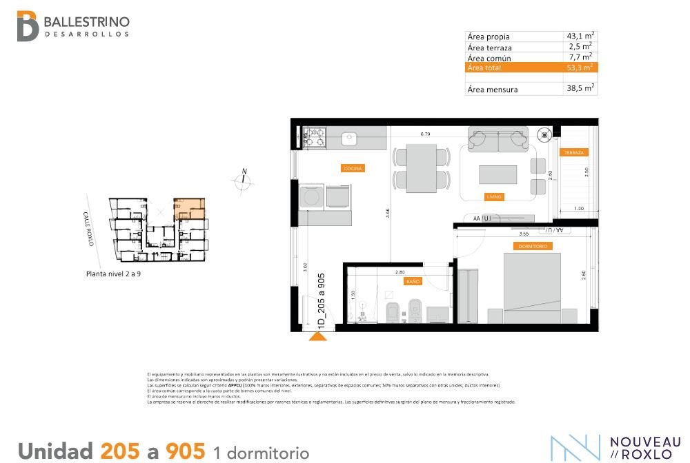 Apartamento de 1 dormitorio Unidad 505