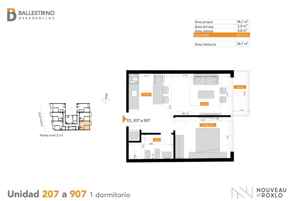 Apartamento de 1 dormitorio Unidad 507