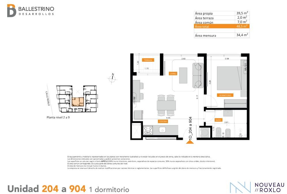 Apartamento de 1 dormitorio Unidad 204